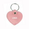 Heart-shaped Leather Key Chain With Light